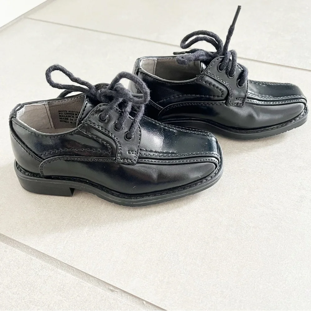 Stacy Adams Black Oxford Toddler Boy Dress Shoes Size 5